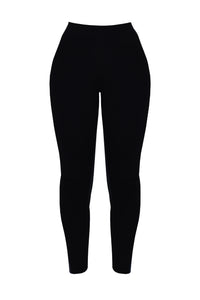 Calça Legging Detalhe Elástico - Black