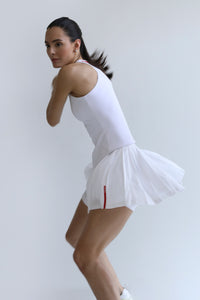 Saia Plissada c/ Short Fixo - Branco