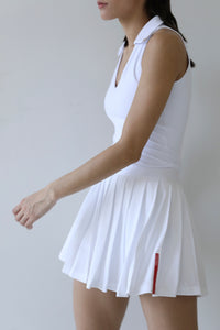 Saia Plissada c/ Short Fixo - Branco