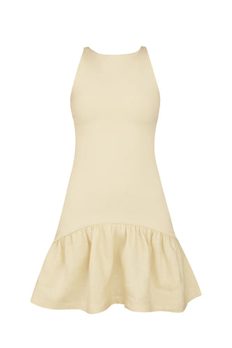 Vestido Mini Franzido - Creamy