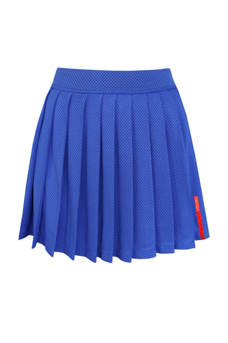 Saia Plissada  c/ short fixo- Azul