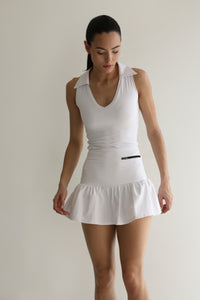 Saia Franzida c/ Short Fixo - Branco