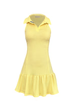 Carregar imagem no visualizador da galeria, Vestido Polo Franzido c/ Short Avulso  - Amarelo