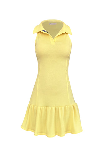 Vestido Polo Franzido c/ Short Avulso  - Amarelo